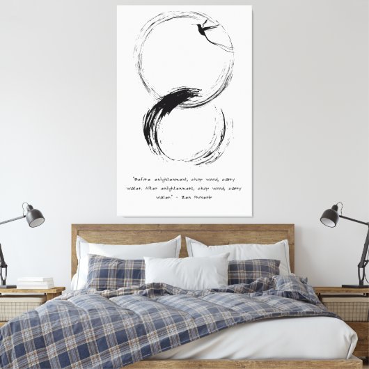 Zen Quote: Wijsheid en Meditatie Canvas Afdruk (Insitu (Slaapkamer))