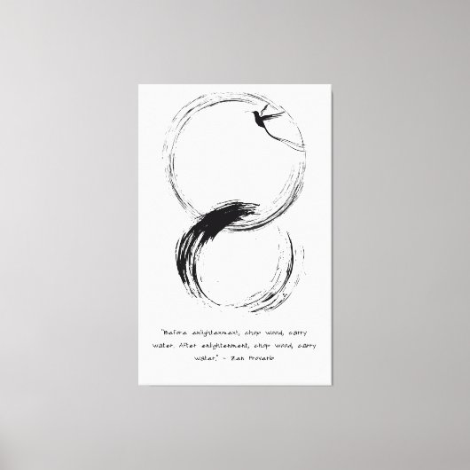 Zen Quote: Wijsheid en Meditatie Canvas Afdruk (Voorkant)