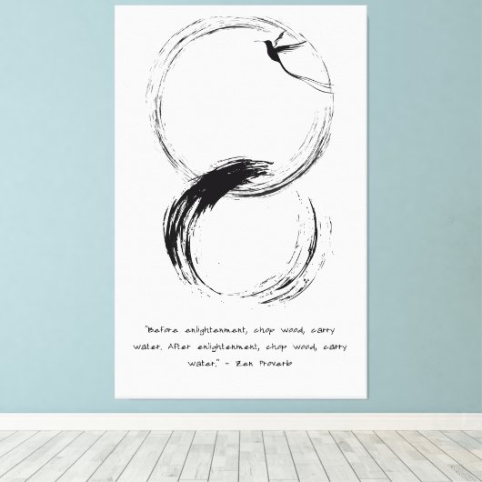 Zen Quote: Wijsheid en Meditatie Canvas Afdruk (Insitu (Houten vloer))