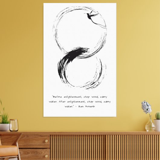 Zen Quote: Wijsheid en Meditatie Canvas Afdruk (Insitu (Woonkamer))