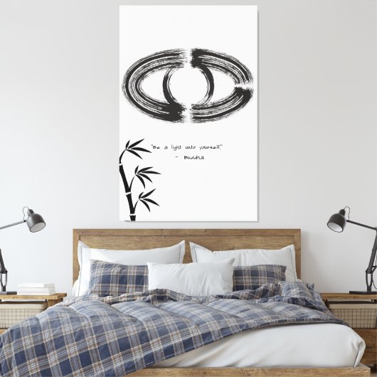 Zen Quote: Wijsheid en Meditatie Canvas Afdruk (Insitu (Slaapkamer))