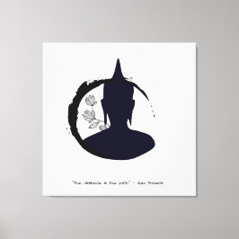 Zen Quote: Wijsheid en Meditatie Canvas Afdruk