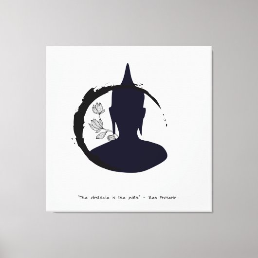 Zen Quote: Wijsheid en Meditatie Canvas Afdruk (Voorkant)