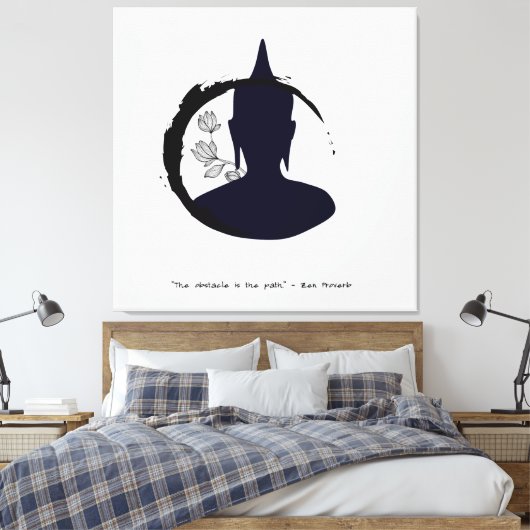 Zen Quote: Wijsheid en Meditatie Canvas Afdruk (Insitu (Slaapkamer))