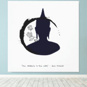Zen Quote: Wijsheid en Meditatie Canvas Afdruk (Insitu (Houten vloer))