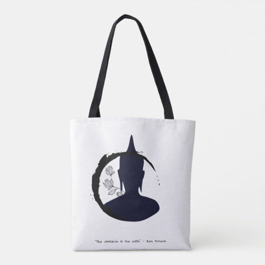 Zen Quote: Wijsheid en Meditatie Canvas tas (Achterkant)