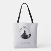 Zen Quote: Wijsheid en Meditatie Canvas tas (Achterkant)