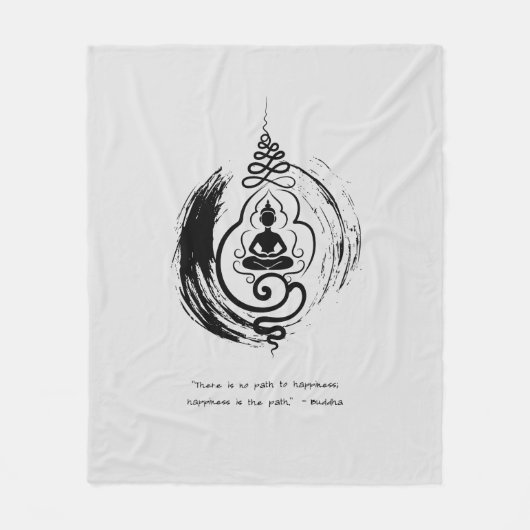 Zen Quote: Wijsheid en Meditatie Fleece Deken (Voorkant)