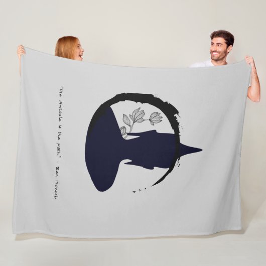 Zen Quote: Wijsheid en Meditatie Fleece Deken (In situ)