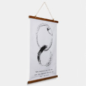 Zen Quote: Wijsheid en Meditatie Hangend Wandkleed (Gebogen)