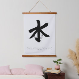 Zen Quote: Wijsheid en Meditatie Hangend Wandkleed