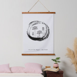 Zen Quote: Wijsheid en Meditatie Hangend Wandkleed