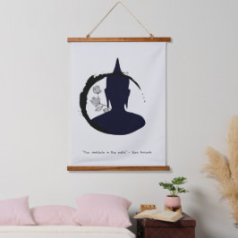 Zen Quote: Wijsheid en Meditatie Hangend Wandkleed