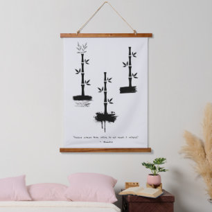 Zen Quote: Wijsheid en Meditatie Hangend Wandkleed
