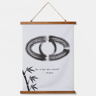 Zen Quote: Wijsheid en Meditatie Hangend Wandkleed