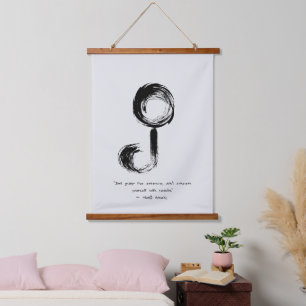 Zen Quote: Wijsheid en Meditatie Hangend Wandkleed