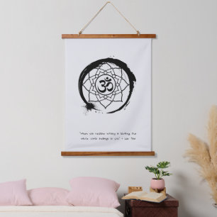Zen Quote: Wijsheid en Meditatie Hangend Wandkleed