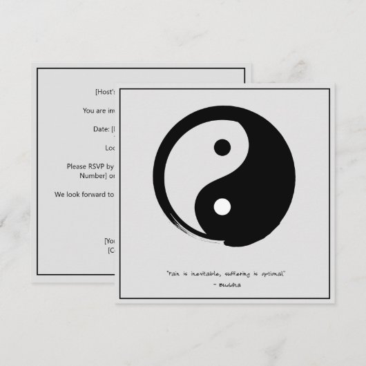 Zen Quote: Wijsheid en Meditatie Kaart (Voorkant / Achterkant)