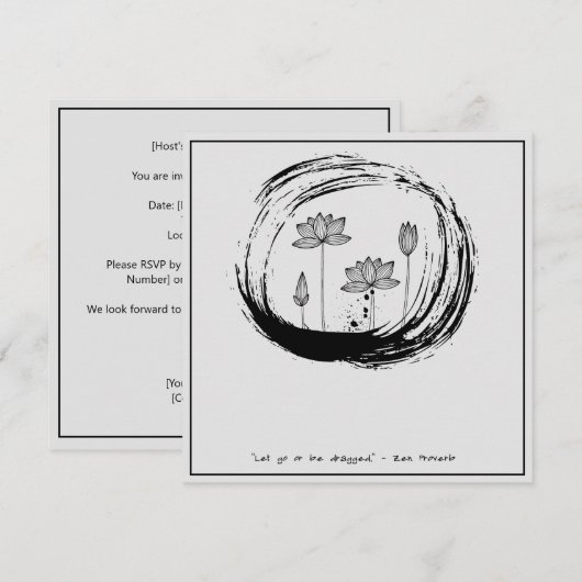 Zen Quote: Wijsheid en Meditatie Kaart (Voorkant / Achterkant)