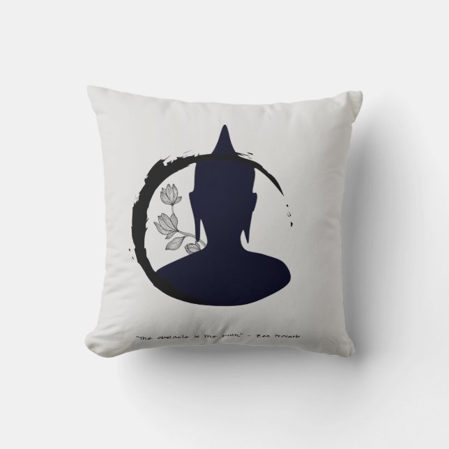 Zen Quote: Wijsheid en Meditatie Kussen (Voorkant)