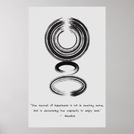 Zen Quote: Wijsheid en Meditatie Poster
