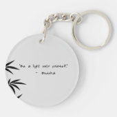 Zen Quote: Wijsheid en Meditatie Sleutelhanger (Achterkant)