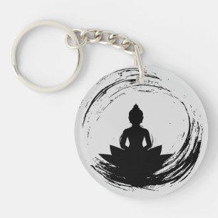 Zen Quote: Wijsheid en Meditatie Sleutelhanger