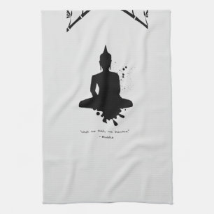 Zen Quote: Wijsheid en Meditatie Theedoek