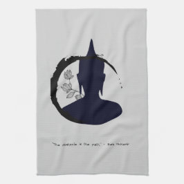 Zen Quote: Wijsheid en Meditatie Theedoek