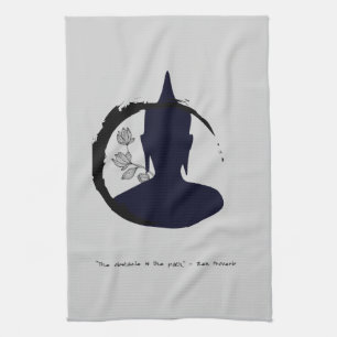 Zen Quote: Wijsheid en Meditatie Theedoek