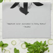 Zen Quote: Wijsheid en Meditatie Theedoek (Gevouwen)