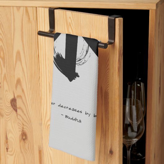 Zen Quote: Wijsheid en Meditatie Theedoek (Derde Gevouwen)