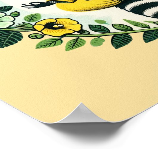 Zen Raccoon Meditatie Raccoons Yoga Poster (Hoek)