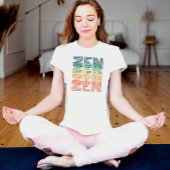  ZEN Rainbow kleurrijke typografie T-shirt