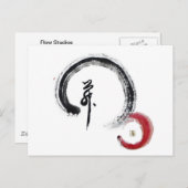 Zen Red - Enso Briefkaart (Voorkant / Achterkant)