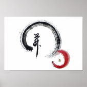 Zen Red, Enso Poster (Voorkant)