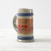 Zen red riet stein bierpul (Voorkant links)