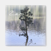 Zen Reflection- Water- en boommagneet Magneet (Voorkant)