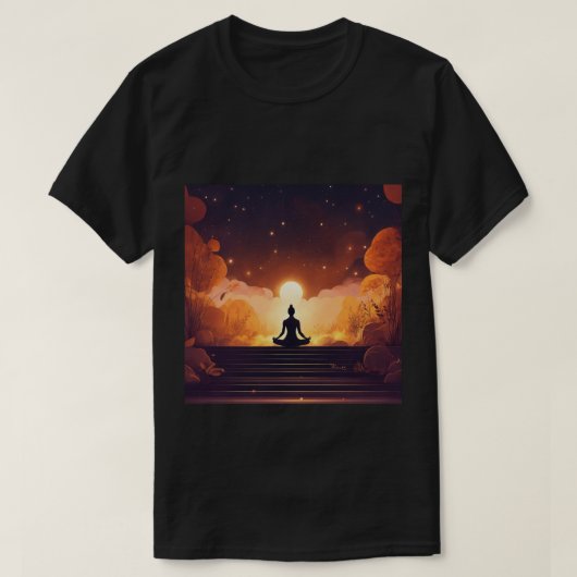 Zen Reflections: Boeddha meditatie overzicht verza T-shirt (Design voorkant)