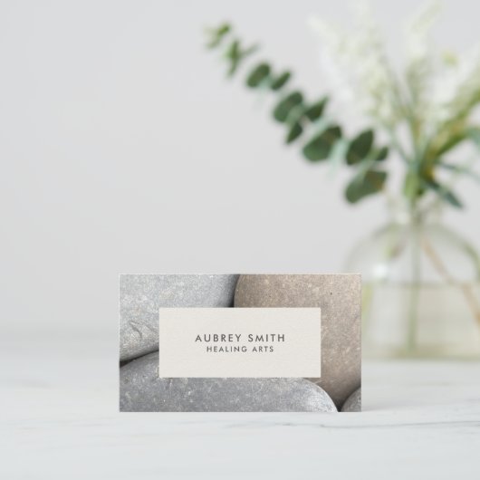 Zen River Rocks Healing Arts Visitekaartje (Staand voorkant)