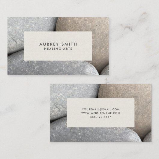 Zen River Rocks Healing Arts Visitekaartje (Voorkant / Achterkant)