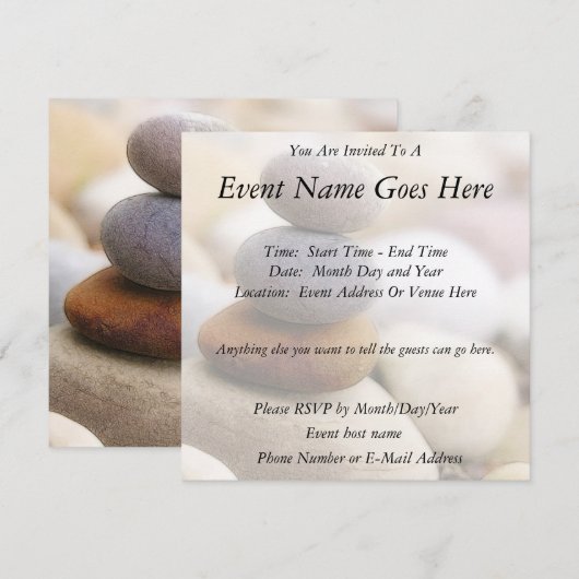 Zen Rock Garden Kaart (Voorkant / Achterkant)