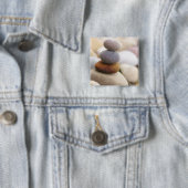 Zen Rock Garden Vierkante Button 5,1 Cm (In situ)