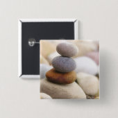 Zen Rock Garden Vierkante Button 5,1 Cm (Voorkant /achterkant)