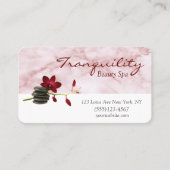 Zen Rocks Floral Beauty Spa Massage Therapist Visitekaartje (Voorkant)