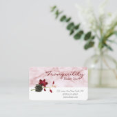 Zen Rocks Floral Beauty Spa Massage Therapist Visitekaartje (Staand voorkant)
