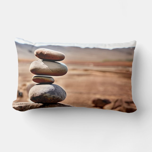 Zen Rocks Lumbaal Kussen (Voorkant)