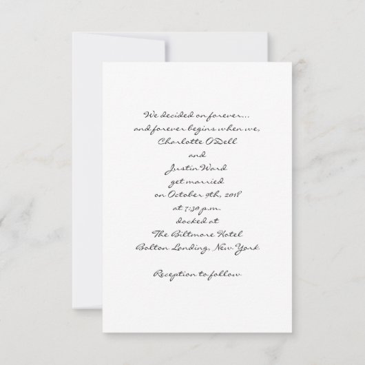 Zen Rocks; Weddensuitnodiging Kaart (Achterkant)