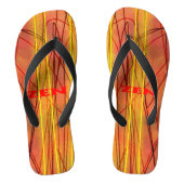 Zen rode draad brede teenslippers (Voetbed)