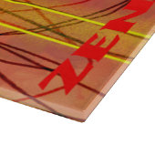 Zen rode draad glas snijplank (Hoek)